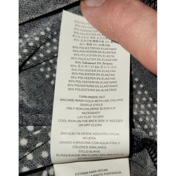 Michael Kors Womens Black & White Striped Polka Dot Dress Size Medium - Picture 5 of 7